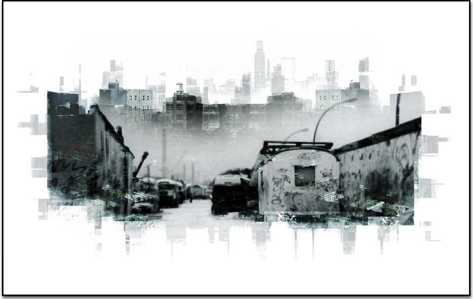 urban landscape, berlin, berlin wall, limited edition , digital giclee art print by Laurent Bompard