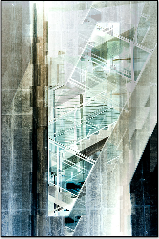 concrete abstract, structure, digital print by Laurent Bompard
