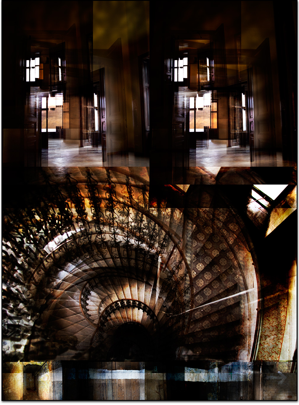 passage, urban exploration, abandoned house, vienna, wien, limited edition , digital giclee art print by Laurent Bompard