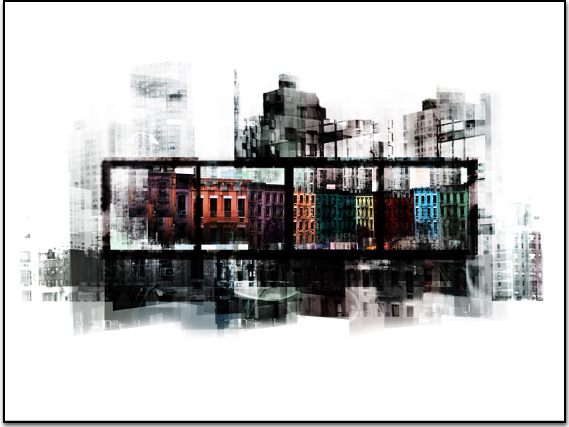urban landscape, new york, queensboro bridge, limited edition , digital giclee art print by Laurent Bompard